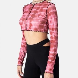 Adika Red Seam Tie Dye Crop